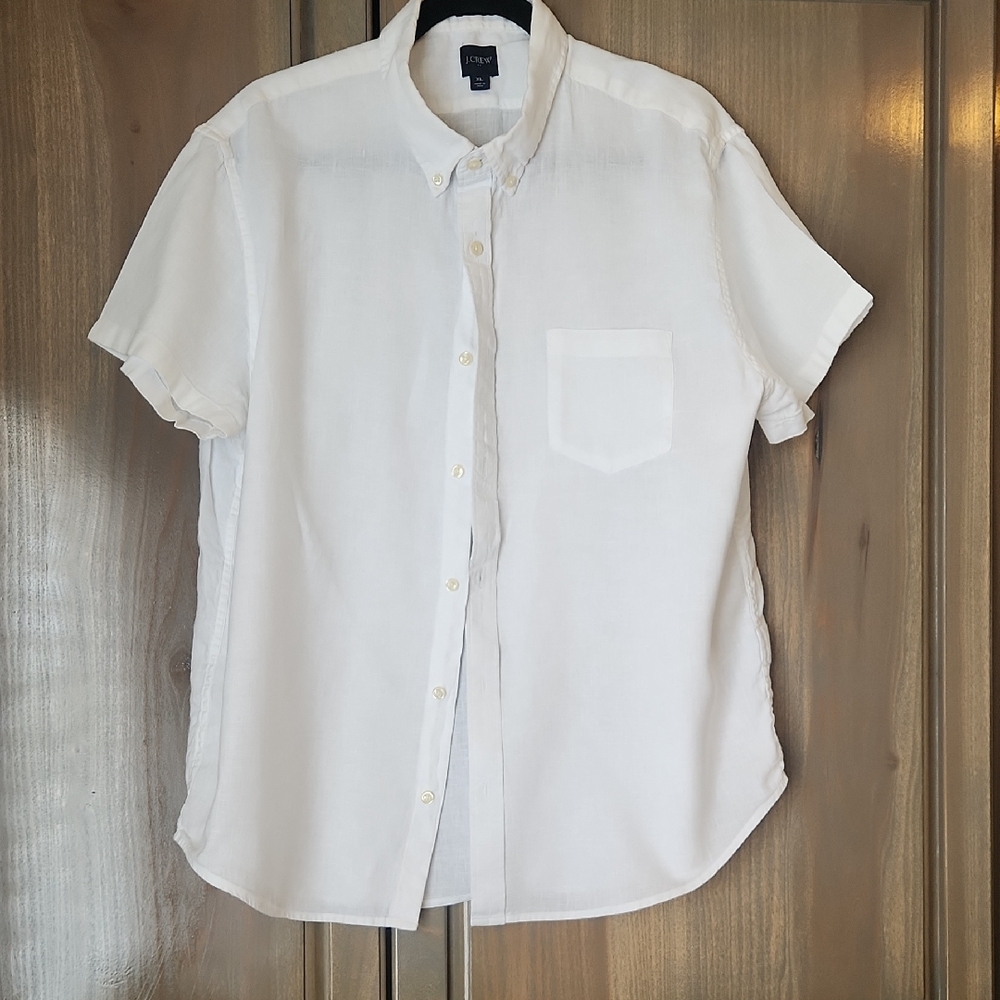 J. Crew White Casual Button Down Shirt